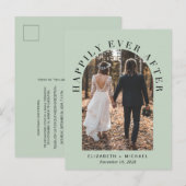 Fotoboog Huwelijksreceptie 'Gelukkig tot het Einde Aankondigingskaart (Voorkant / Achterkant)