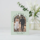 Fotoboog Huwelijksreceptie 'Gelukkig tot het Einde Aankondigingskaart (Staand voorkant)