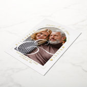 Fotoboog kalligrafie 50ste bruiloft Jubileum Folie Uitnodiging (Gedraaid)