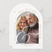 Fotoboog kalligrafie 50ste bruiloft Jubileum Kaart (Voorkant / Achterkant)