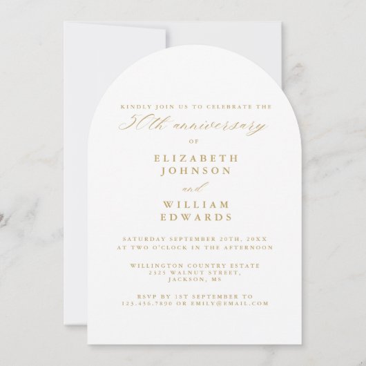 Fotoboog kalligrafie 50ste bruiloft Jubileum Kaart (Achterkant)