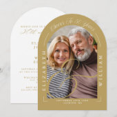 Fotoboog kalligrafie 50ste bruiloft Jubileum Kaart (Voorkant / Achterkant)