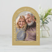 Fotoboog kalligrafie 50ste bruiloft Jubileum Kaart (Staand voorkant)