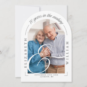 Fotoboog kalligrafie 70ste bruiloft Jubileum Kaart