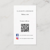 Fotoboog Qr code social media merkkleur Visitekaartje (Voorkant)
