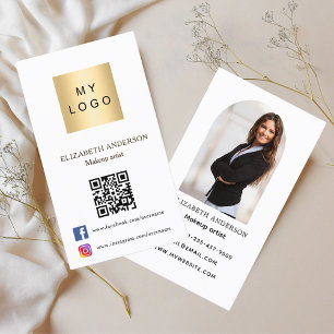 Fotoboog Qr code social media merkkleur Visitekaartje