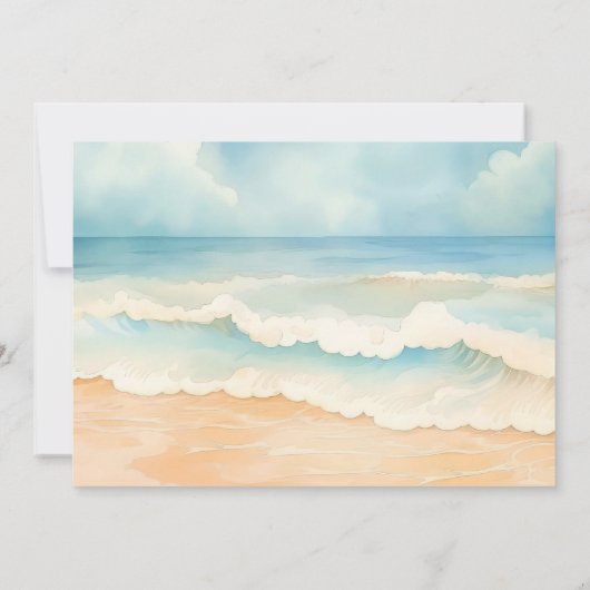 Fotoboog strand bruiloft save the date (Achterkant)