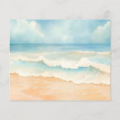 Fotoboog strand bruiloft Save the Date kaart (Achterkant)