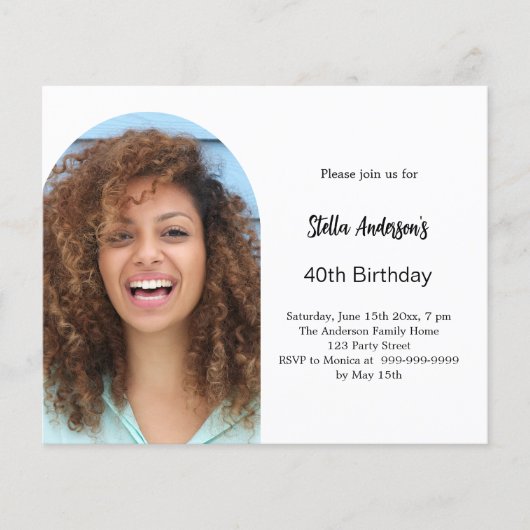 Fotoboog verjaardagsuitnodiging (Voorkant)