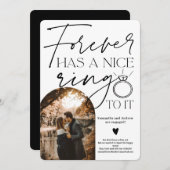 Fotoboog voor altijd zwart wit verloving aankondiging (Voorkant / Achterkant)