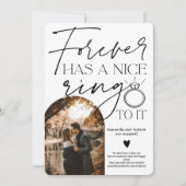 Fotoboog voor altijd zwart wit verloving aankondiging (Voorkant)