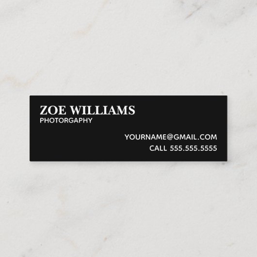 📷 Fotobooth Fotograaf Mini Visitekaartje (Achterkant)