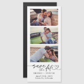 Fotobooth Strip Bewaar de datum, modern minimalist Magnetische Uitnodiging (Voorkant / Achterkant)