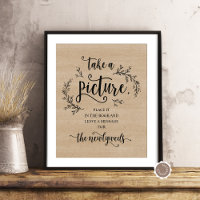 Fotobord Rustic Vines Wedding Guest