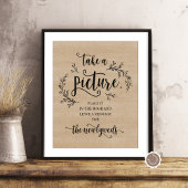 Fotobord Rustic Vines Wedding Guest Poster