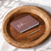 Fotoborstel Script Elegant roze verjaardag Gastenboek