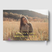 Fotoborstel Script Elegant Zwart Zoet 16 Gastenboek (Achterkant)