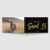 Fotoborstel Script Elegant Zwart Zoet 16 Gastenboek (Volledig)