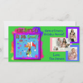 Fotobriefkaart aanpasbaar met roovy cartoon feestdagenkaart (Voorkant)