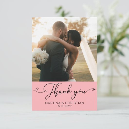 Fotobruiloft Bedankkaart (Staand voorkant)