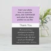 Fotobruiloft bedankt je kaart. (Staand voorkant)