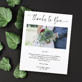 Fotobruiloft Bedankt Suppliers Whimsical Script