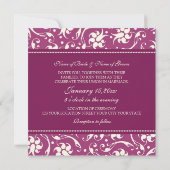 Fotobruiloft Invitting Pink Cream Pattern Kaart (Achterkant)