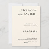 Fotobruiloft Nodig Moderne Minimalist uit Feestdagenkaart (Achterkant)