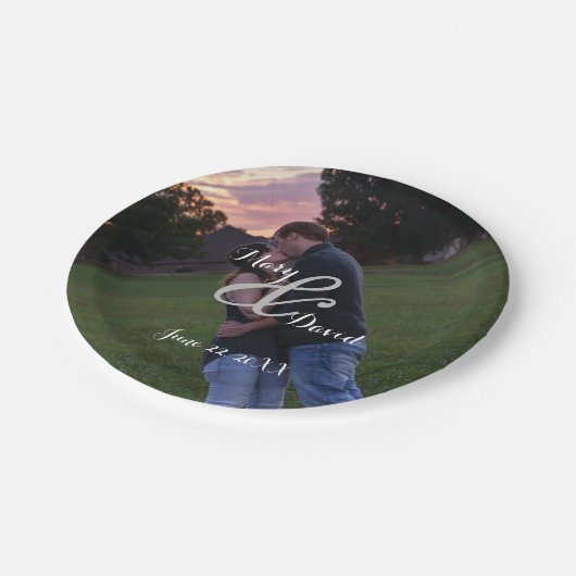 Fotobruiloft Papieren Bordje (Gekanteld)