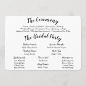 Fotobruiloft Programmakaart (Achterkant)