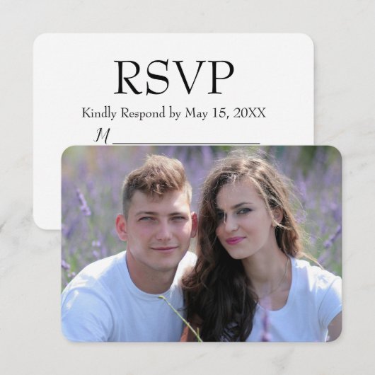 Fotobruiloft RSVP Kaartje (Voorkant / Achterkant)