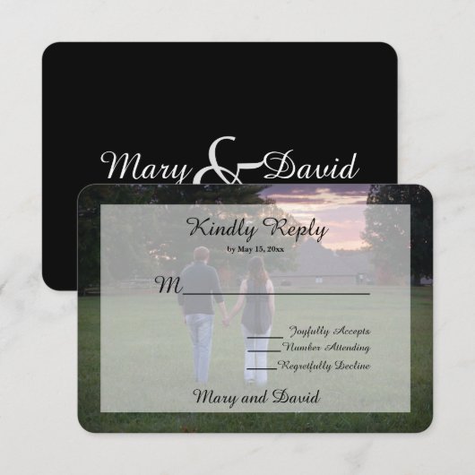 Fotobruiloft RSVP Kaartje (Voorkant / Achterkant)
