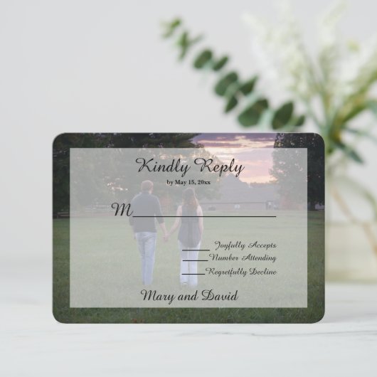 Fotobruiloft RSVP Kaartje (Staand voorkant)