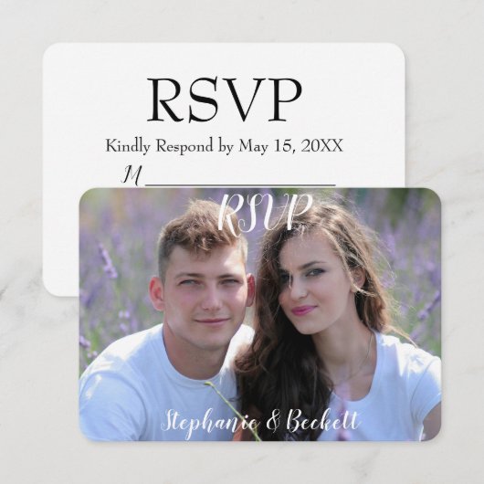Fotobruiloft RSVP Kaartje (Voorkant / Achterkant)