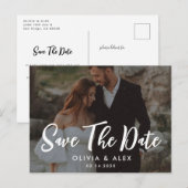 Fotobruiloft Save the Date Aankondigen Briefkaart (Voorkant / Achterkant)