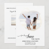 *~* Fotobruiloft SAVE the DATE - AR6 Website QR Kaart (Voorkant / Achterkant)