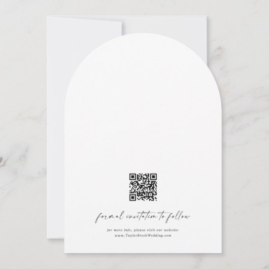 Fotobruiloft Save the Date Arch Invitation Kaart (Achterkant)