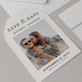 Fotobruiloft Save the Date Arch Invitation Kaart