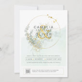 Fotobruiloft Uitnodiging Botanical Greenery Gold (Voorkant)