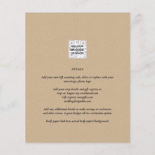 FOTOBRUILOFT UITNODIGING Budget Overlay Tekst Leah (Achterkant)