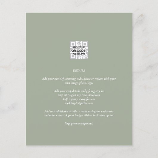 FOTOBRUILOFT UITNODIGING Budget Overlay Tekst Leah Flyer (Achterkant)