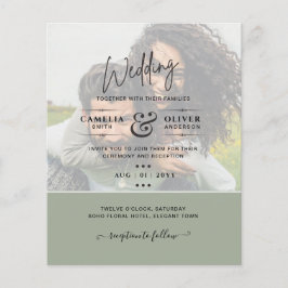 FOTOBRUILOFT UITNODIGING Budget Overlay Tekst Leah Flyer