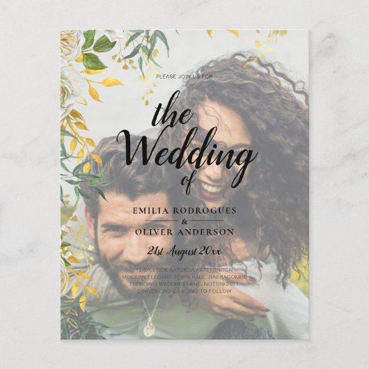 FOTOBRUILOFT UITNODIGING GroeneTinten Goud LeahG Flyer (Voorkant)