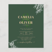 FOTOBRUILOFT UITNODIGING Juniper Green Modern Budg (Voorkant)