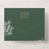 FOTOBRUILOFT UITNODIGING Juniper Green Modern Budg (Achterkant)