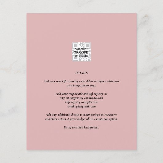 FOTOBRUILOFT UITNODIGING Overlay tekst LeahG BUDGE Flyer (Achterkant)