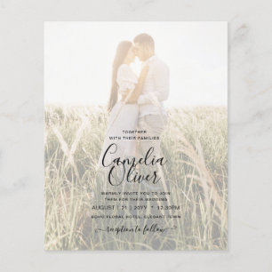 FOTOBRUILOFT UITNODIGING Teal Goud INKT LeahG Flyer