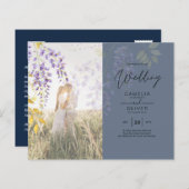 FOTOBRUILOFT UITNODIGING Wisteria Bloemen BUDGET (Voorkant / Achterkant)