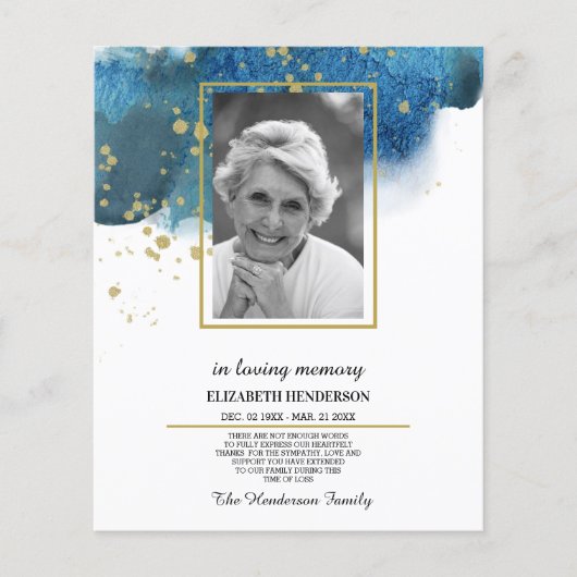 FOTOBudget Betuiging van medeleven Ter nagedachten Flyer (Voorkant)