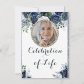 Fotobudgetmarine Rozen Celebration of Life Kaart (Achterkant)